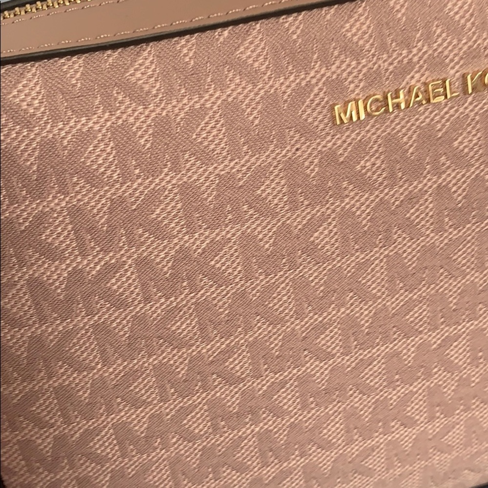Jetset large logo jacquard crossbody bag